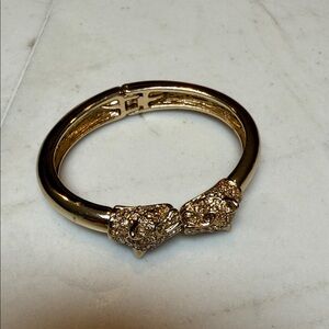 Elegant Gold tone Panther Bracelet